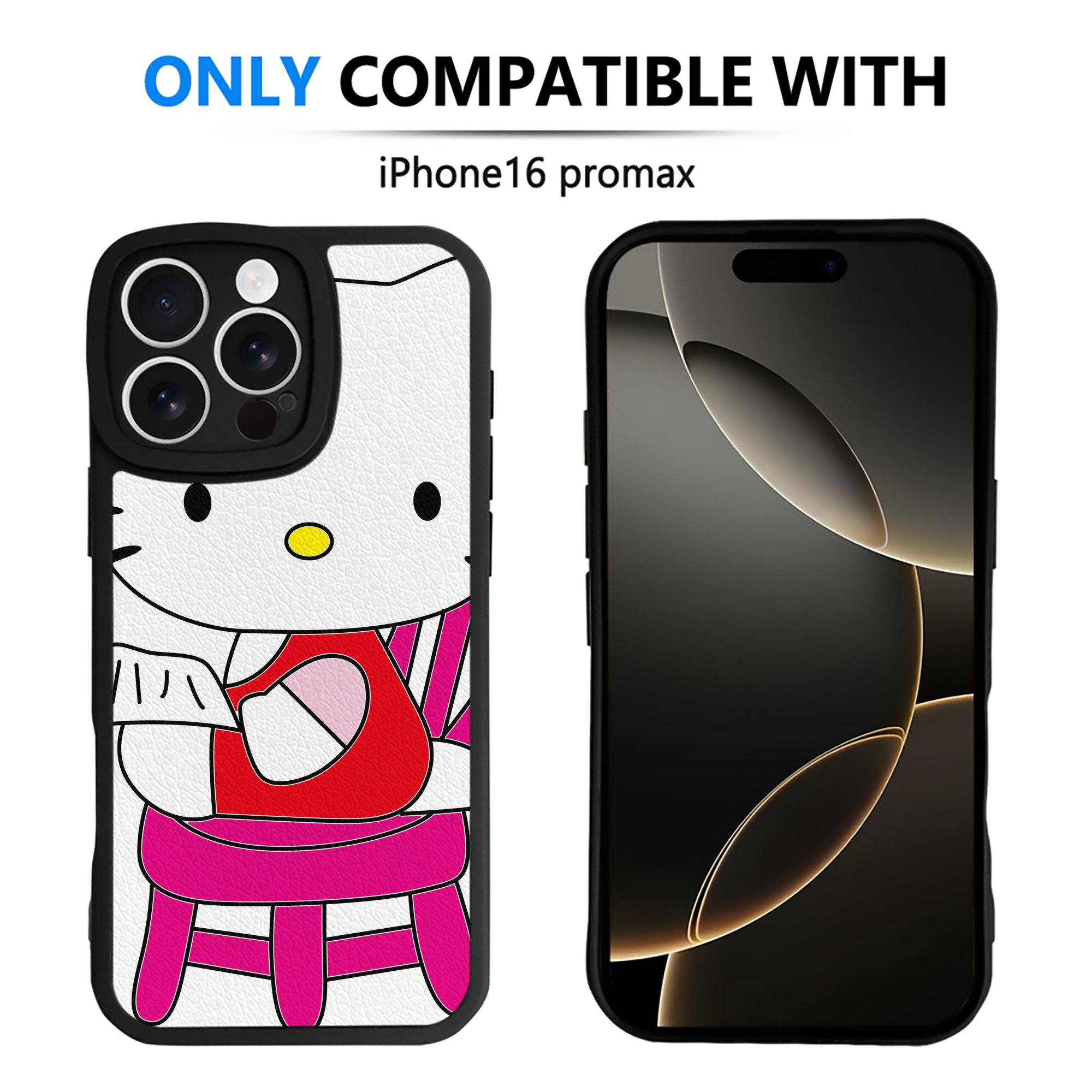 （画像用） Hello Kitty ハローキティ 【iPhone 16シリーズ対応】シリコンスマホケース（レザー調） 材質：シリコン